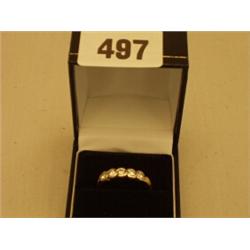 9ct gold diamond five stone eternity ring .52ct…