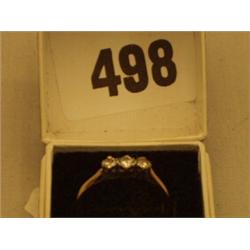 18ct gold and platinum three stone diamond ring…