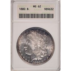 1880 MORGAN DOLLAR ANACS MS-62