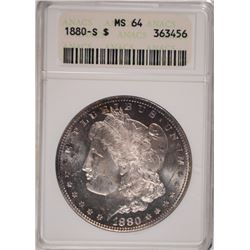 1880-S MORGAN DOLLAR ANACS MS-64