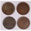 Image 1 : (4) 1852 LARGE CENTS