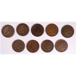 (9) 1894 INDIAN HEAD CENTS