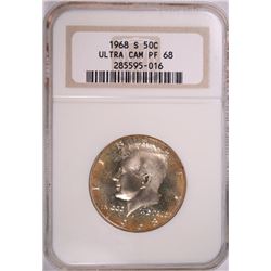 1968 S HALF DOLLAR NGC PF 68 UltraCam #285595-016