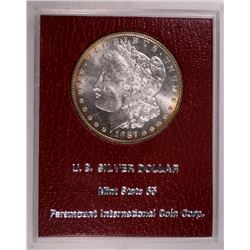 1887 U.S. SILVER DOLLAR PARAMOUNT HOLDER MS 65