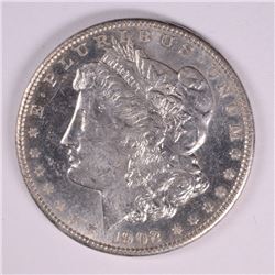 1902-O MORGAN SILVER DOLLAR, MS-64 DMPL  WHITE  RARE!