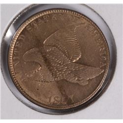 1857 FLYING EAGLE CENT MS-60