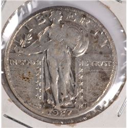 1927-S STANDING LIBERTY QUARTER VF/XF KEY DATE