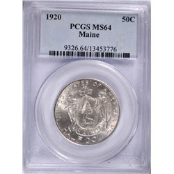 1920 MAINE HALF DOLLAR PCGS MS 64