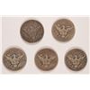 Image 2 : (5) 1915-S BARBER HALF DOLLARS