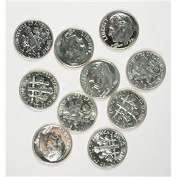 (10) 1961 PROOF ROOSEVELT DIMES