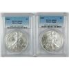 Image 1 : 2005 & 2006 AMERICAN SILVER EAGLES, PCGS MS-69