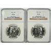Image 1 : ( 2 ) NGC GRADED 1964 KENNEDY HALF DOLLARS: 1 PROOF-66 & 1 PROOF-67