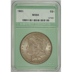 1903 MORGAN SILVER DOLLAR, NTC MS-66