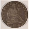 Image 1 : 1858 SEATED LIBERTY HALF DOLLAR, XF/AU
