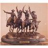 Image 1 : Frederick Remington "Comin Thru the Rye" Pure Bronze Sculpture Handmade in the USA 13"x10"x10"