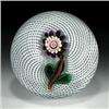 Image 1 : Rare antique Clichy millefiori and lampwork blossom paperweight, with a stylized central flower,...