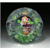 Image 1 : Antique Baccarat butterfly and double clematis paperweight, containing a marbled, multi-colored...