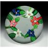 Image 1 : Antique Saint Louis six-flower garland paperweight, with a border ring of clematis and other flow...