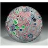 Image 1 : Rare antique Bacchus close packed complex millefiori paperweight, with canes in pink, red, blue,...