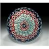 Image 1 : Very rare antique Gillinder concentric millefiori paperweight, with a central "EB" complex signa...