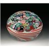 Image 1 : Rare antique St. Mande close packed complex millefiori paperweight, with 18 roses, including all...