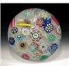 Image 1 : Outstanding antique Bohemian scattered millefiori paperweight, with a central horse silhouette ca...