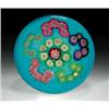 Image 1 : Antique Clichy C-scroll garlands paperweight, composed of a central red and white cane, encircled...