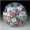 Image 1 : Antique Clichy scattered millefiori paperweight, with complex canes in shades of blue, pink, red...