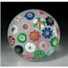 Image 1 : Antique Clichy spaced complex millefiori paperweight, with a central red pastry mold cane, encir...