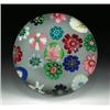 Image 1 : Antique Clichy spaced complex millefiori paperweight, with a central pink and green Clichy rose,...