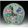 Image 1 : Antique Clichy scattered complex millefiori faceted paperweight, including one pink and green Cli...