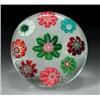 Image 1 : Antique Clichy miniature spaced complex millefiori paperweight, with canes in pink, green, red,...