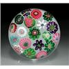 Image 1 : Antique Clichy miniature scattered complex millefiori paperweight, with a pair of Clichy roses, o...