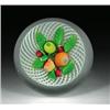 Image 1 : Antique Saint Louis fruit bouquet paperweight, with a green apple, two yellow-orange pears, and...
