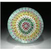 Image 1 : Antique Whitefriars magnum, high-domed, footed paperweight, with concentric millefiori, in shades...