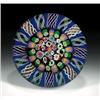 Image 1 : Paul Ysart patterned millefiori paperweight, with a central cluster of close packed canes, which...