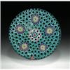 Image 1 : Cristal Saint-Louis 1986 millefiori and carpet ground paperweight, composed of a central cluster...