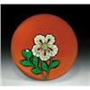 Image 1 : Cristal Saint-Louis 1973 paperweight, with a white flower composed of five ruffled, millefiori pe...