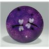 Image 1 : Baccarat 2000 dragonfly paperweight, of a pair of millefiori-winged purple dragonflies, facing ea...