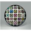 Image 1 : Parabelle Glass pansy and rose chequer paperweight, with an assortment of thirteen pansy canes i...