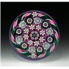 Image 1 : Julie Scrutton Lewis concentric millefiori paperweight, with a bundled center cane in purple and...
