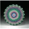Image 1 : Drew Ebelhare close concentric millefiori paperweight, with a central signature cane, encircled...