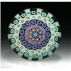 Image 1 : Drew Ebelhare miniature close concentric millefiori paperweight, with a central complex "E" signa...