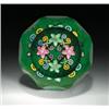 Image 1 : Perthshire Paperweights Celtic-style design floral paperweight, composed of four pink and light...