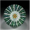 Image 1 : Perthshire Paperweights 1981 top-faceted crown paperweight, with a goldenrod lampwork flower, cen...