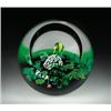 Image 1 : Caithness Glass "Island Dream" spherical paperweight, with a nature study of assorted deep green...
