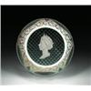 Image 1 : Baccarat 1954 Queen Elizabeth II Coronation commemorative sulphide paperweight, containing a whit...