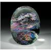 Image 1 : R. Stewart Glass "Fire Opal World with Winged Spirit" magnum abstract design paperweight, with la...