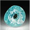 Image 1 : Timothy Landers "Glacier Rock" beetle glass sculpture, with an aventurine green beetle, with ext...