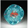 Image 1 : Timothy Landers "Glacier Rock" salamander glass sculpture, with a black-spotted, orange salamand...